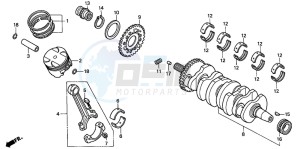 CB900F CB900 HORNET drawing CRANKSHAFT/PISTON