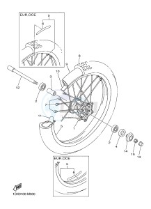 WR450F (1DX9 1DX6 1DX8 1DX7) drawing FRONT WHEEL