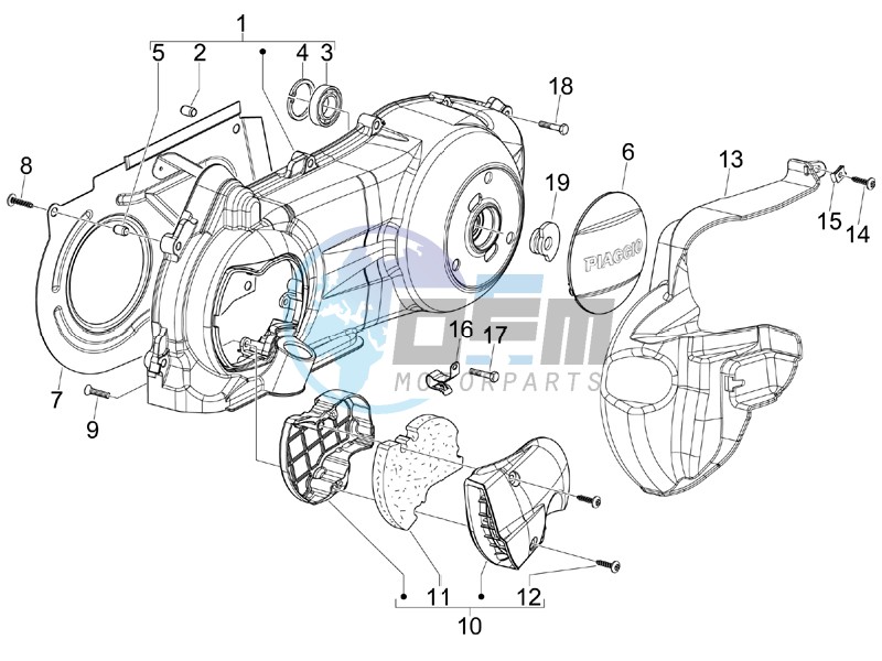 Crankcase cover - Crankcase cooling