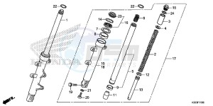 CBR300RAF CBR300RA Europe Direct - (ED) drawing FRONT FORK