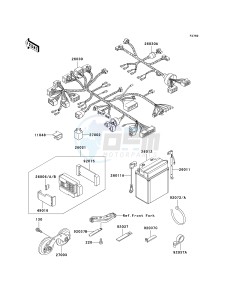 ZG 1000 A [CONCOURS] (A15-A19) [CONCOURS] drawing CHASSIS ELECTRICAL EQUIPMENT