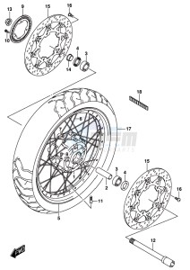 DL1000A drawing FRONT WHEEL (DL1000XAL8 E21)