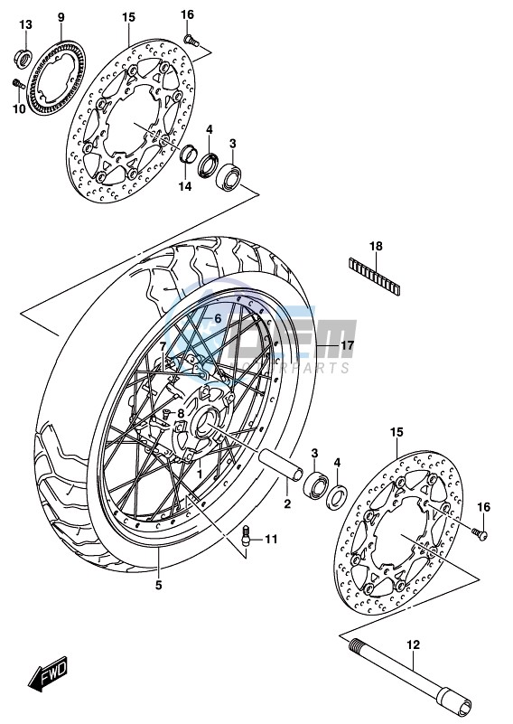 FRONT WHEEL (DL1000XAL8 E21)