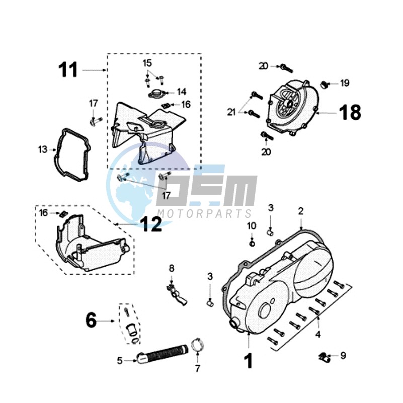 CRANKCASE COVER WITHOUT SENSOR