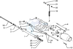 X9 125 drawing Swinging arm