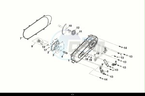 FIDDLE II 50 (AF05W5-NL) (E5) (M1) drawing L. CRANK CASE COVER