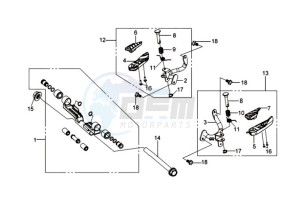 GTS 125 drawing FOOTREST L / R