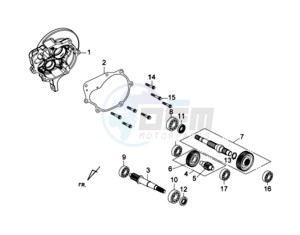 HD2 200EFI drawing CRANKCASE - DRIVE SHAFT