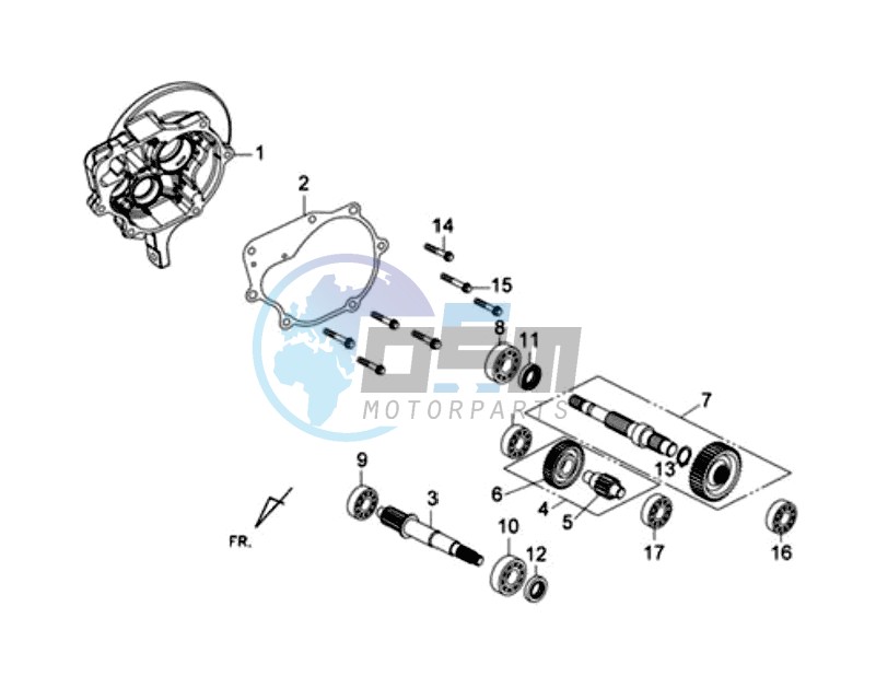 CRANKCASE - DRIVE SHAFT