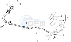 DNA 50 drawing Rear brake piping-Rear breke caliper