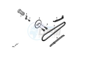 FIDDLE III 125 drawing CHAIN / CHAIN TENSIONER / CHAIN GUIDE