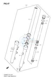 UH200G BURGMAN EU drawing FRONT FORK DAMPER