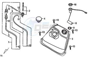 SYMPHONY 50 45KMH drawing FUEL TANK - FUEL CUT