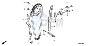 TRX400XC drawing CAM CHAIN/ TENSIONER