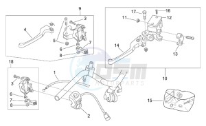 Scarabeo 50 2t (eng. Minarelli) drawing LH Controls