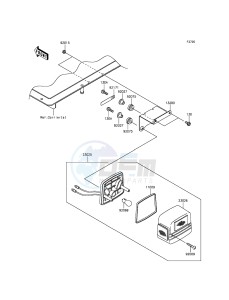 MULE 600 KAF400BGF EU drawing Taillight(s)