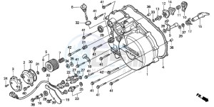 TRX300 FOURTRAX drawing RIGHT CRANKCASE COVER