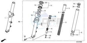 NSA700A9 KO / MME drawing FRONT FORK