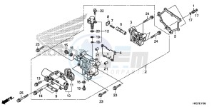 TRX420FA2G TRX420F Europe Direct - (ED) drawing MAIN VALVE BODY