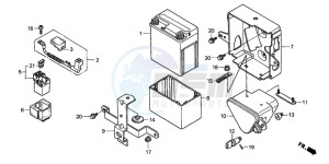 CB250 TWO FIFTY drawing BATTERY