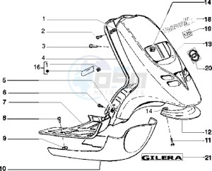 Typhoon 125 drawing Front shield-Footboard-Spoiler