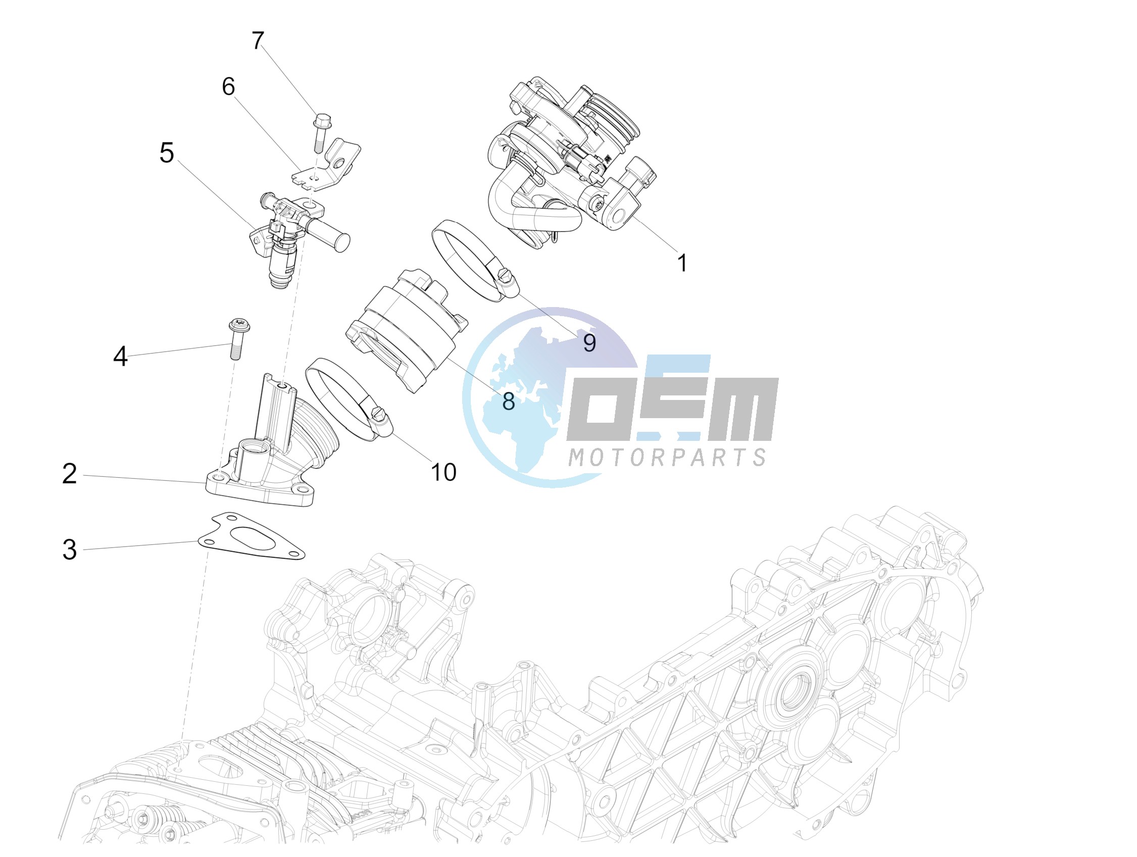 Throttle body - Injector - Induction joint