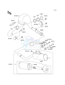 KX 65 A [KX65 MONSTER ENERGY] (A6F - A9FA) A7F drawing MUFFLER-- S- -