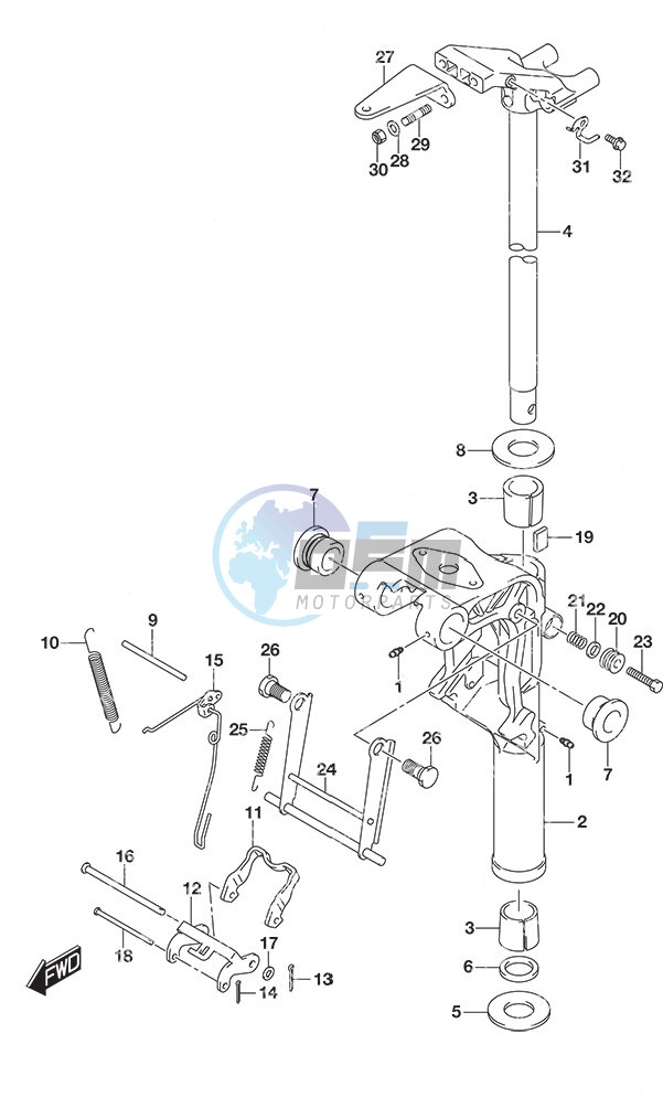 Swivel Bracket - Remote Control w/Power Tilt