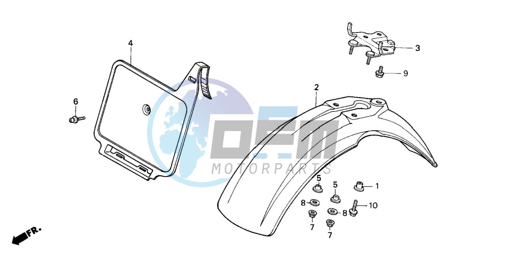 FRONT FENDER/ FRONT NUMBER PLATE