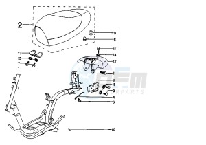 BUXY - 50 cc drawing FRAME-SADDLE