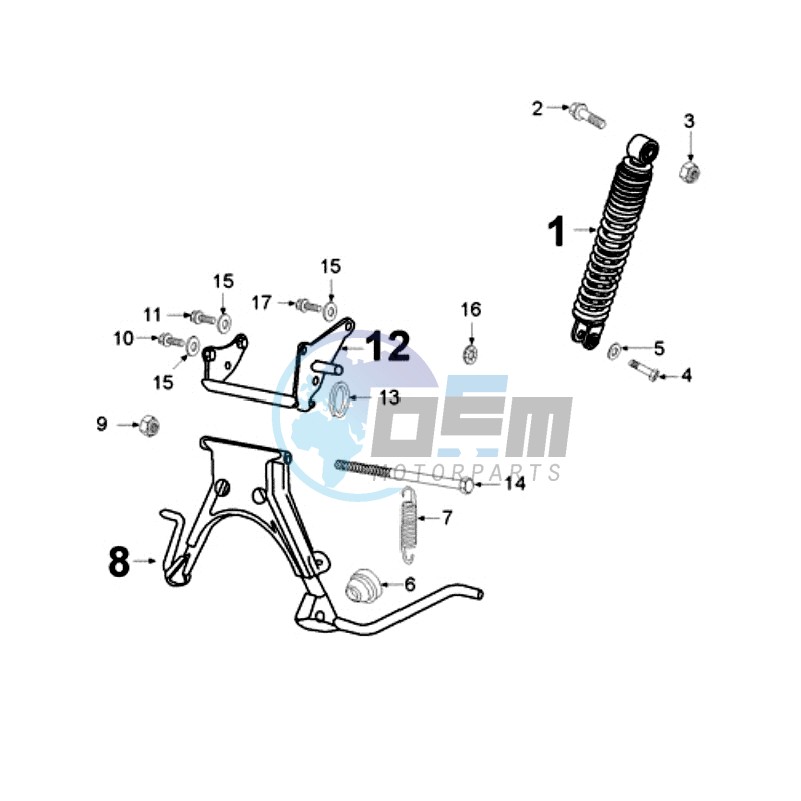 REAR SHOCK AND STAND