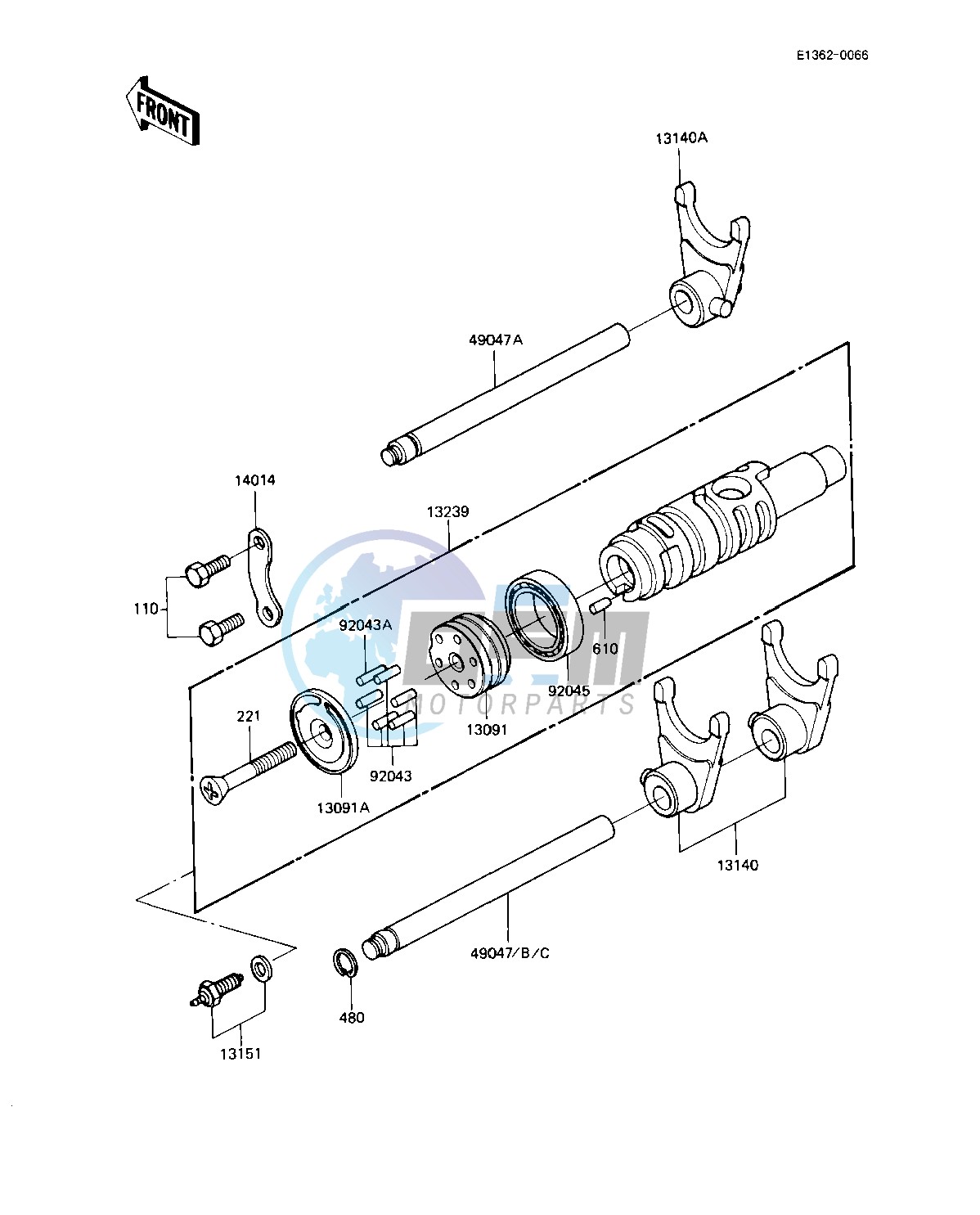 GEAR CHANGE DRUM & FORKS