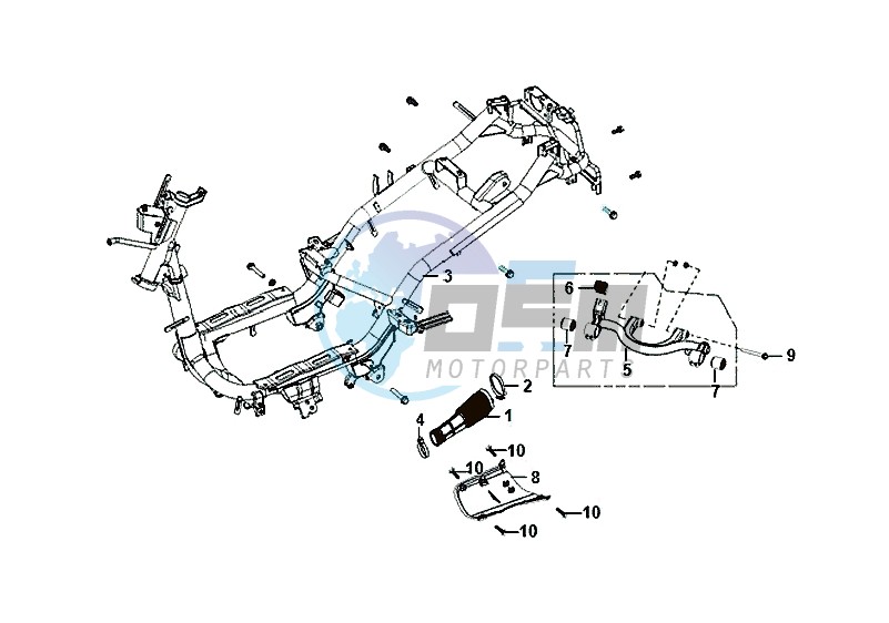 FRAME BODY ENGINE MOUNT / FIDDLE II 50 (25 KM/H) (AF05W4-NL) (E4) (L8-M0)