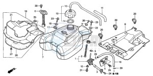 TRX350TE FOURTRAX 350 ES drawing FUEL TANK