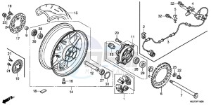 CBR1000RRD Fireblade - CBR1000RR UK - (E) drawing REAR WHEEL