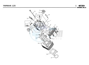 MRX-125-4T-BLUE drawing CYLINDER HEAD - CYLINDER