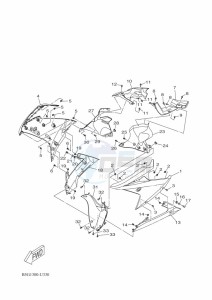 YZF125-A YZF-R125 (B5G4) drawing LEG SHIELD