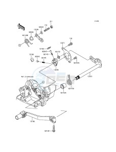 KX450F KX450FFF EU drawing Gear Change Mechanism