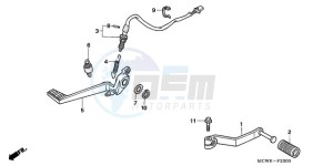 VFR800A9 Ireland - (EK / ABS MME) drawing PEDAL