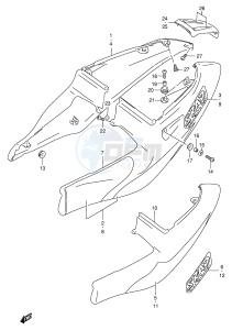 GSX-R750 (E2) drawing FRAME COVER (MODEL W)