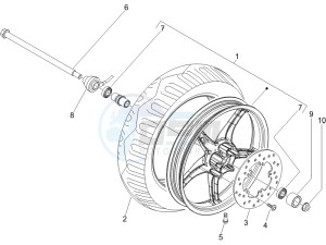 Liberty 50 4T PTT 2007-2012 (D) is drawing Front wheel