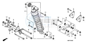 XL1000V9 F / CMF drawing REAR CUSHION (XL1000V)