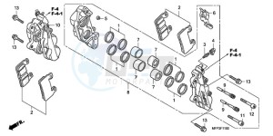 CB1300SA9 UK - (E / ABS BCT MKH MME TWO TY2) drawing FRONT BRAKE CALIPER