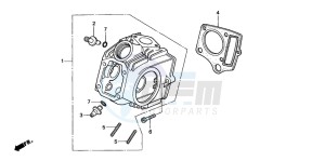 XR70R drawing CYLINDER HEAD