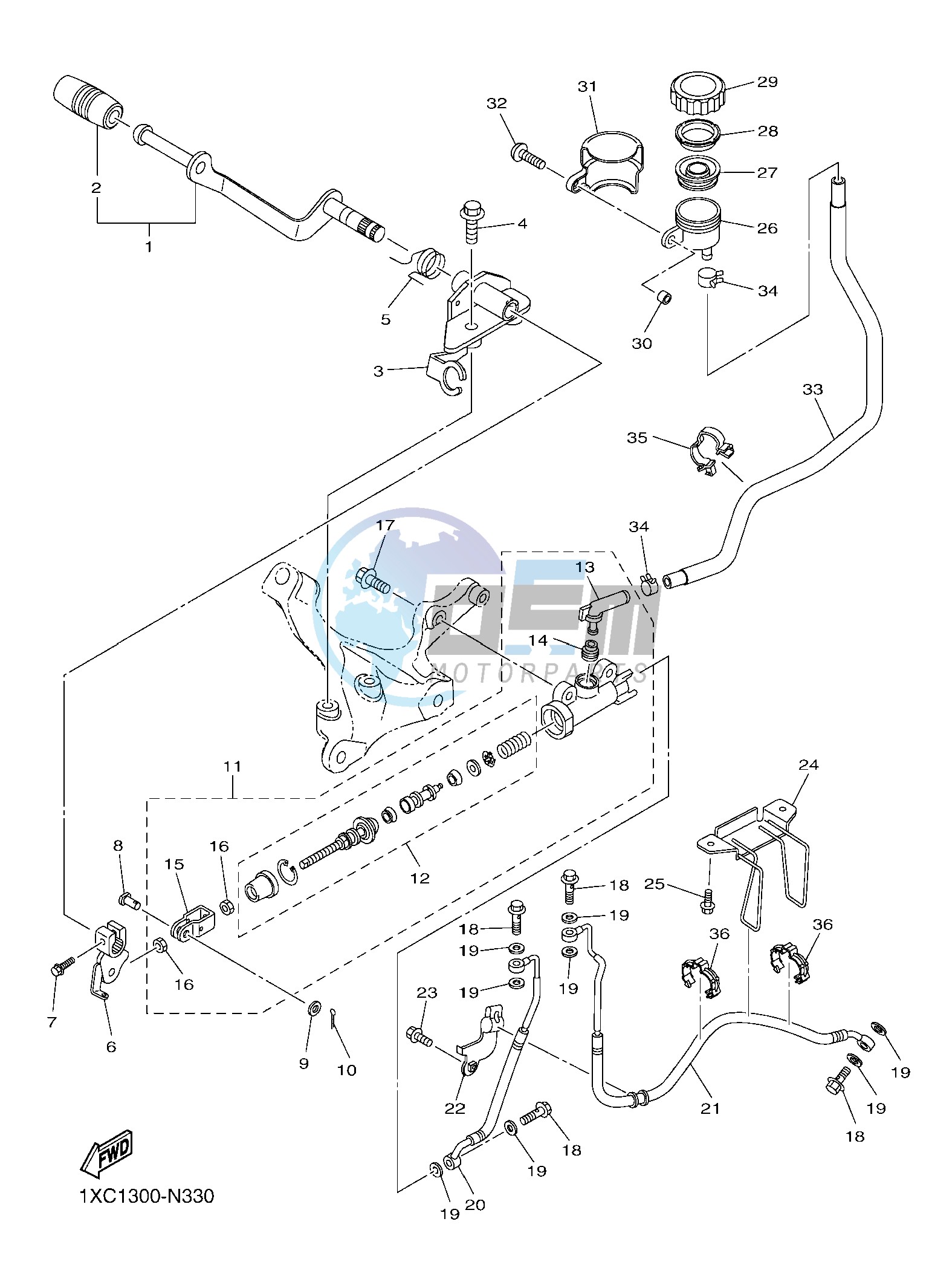 REAR MASTER CYLINDER