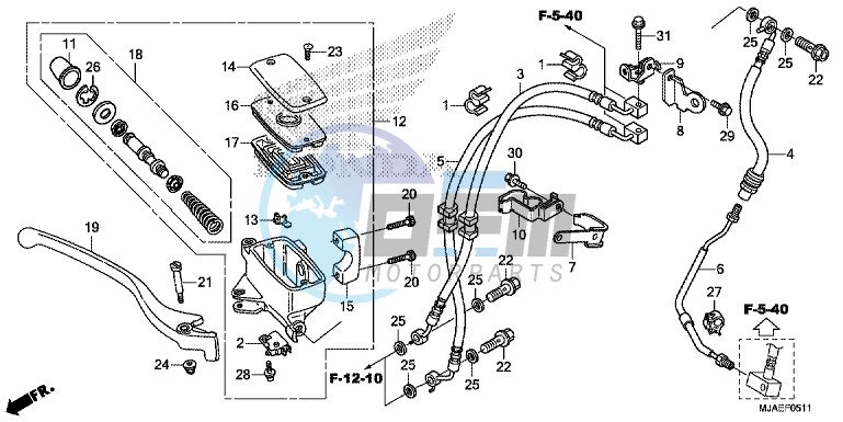 FRONT BRAKE MASTER CYLINDER (VT750C2S)