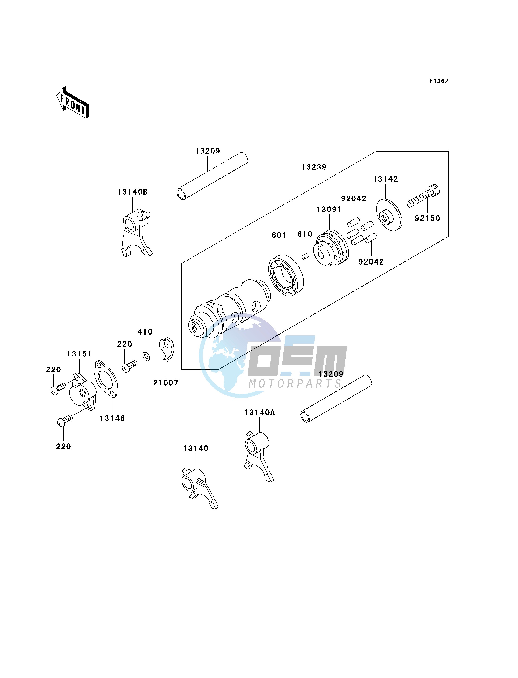 GEAR CHANGE DRUM_SHIFT FORK-- S- -