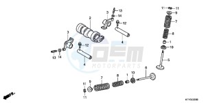 CBR125RSD CBR125RS UK - (E) drawing CAMSHAFT/VALVE