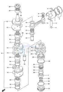 DT 140 drawing Crankshaft (1986 to 1995)