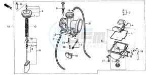 CR500R drawing CARBURETOR